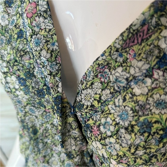 Zadig & Voltaire Betty Mousseline Liberty Garden floral mini wrap dress small - Picture 8 of 16